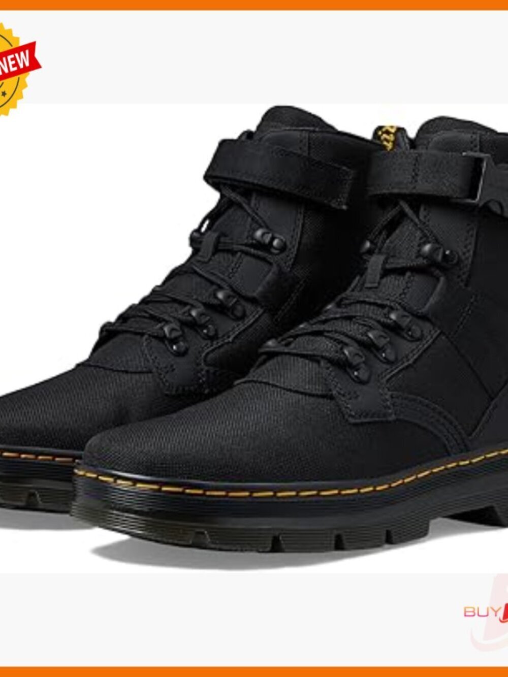 Unisex Combat Boots with Block Heel, Ankle-High, Utility Style